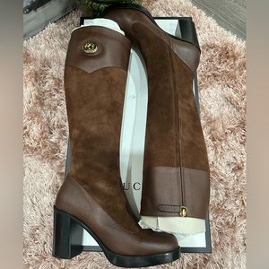 ❌❌SOLD❌❌Gucci Brown Tall Leather Boots